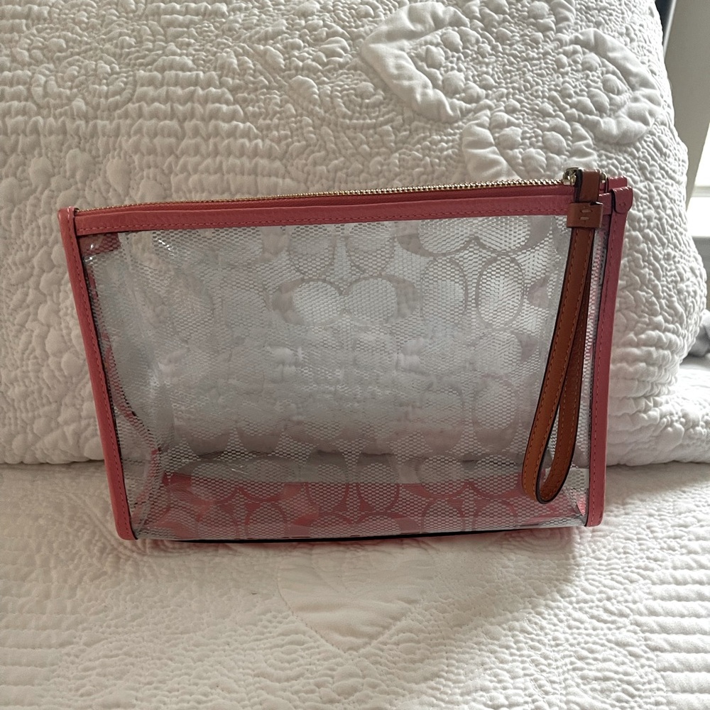 Coach clear wristlet